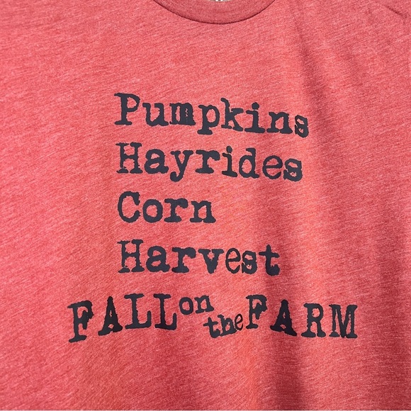 Top Crate Clothing Fall Themed Burnt Orange Graphic Tee Small - Picture 3 of 8